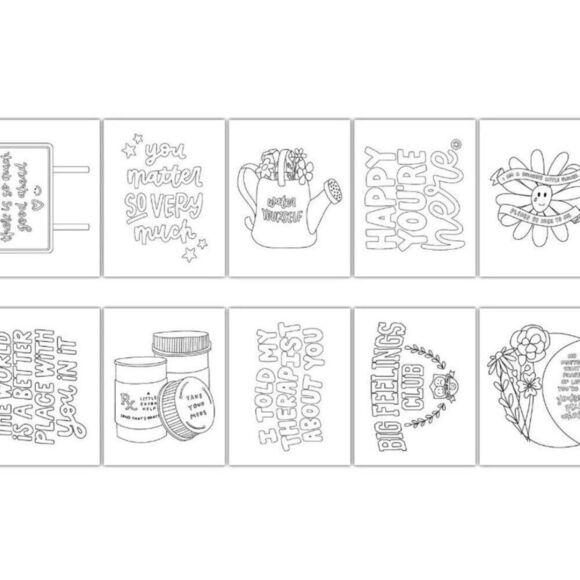 Mental Health Coloring Book | Adult Coloring Book - Picture 3 of 5